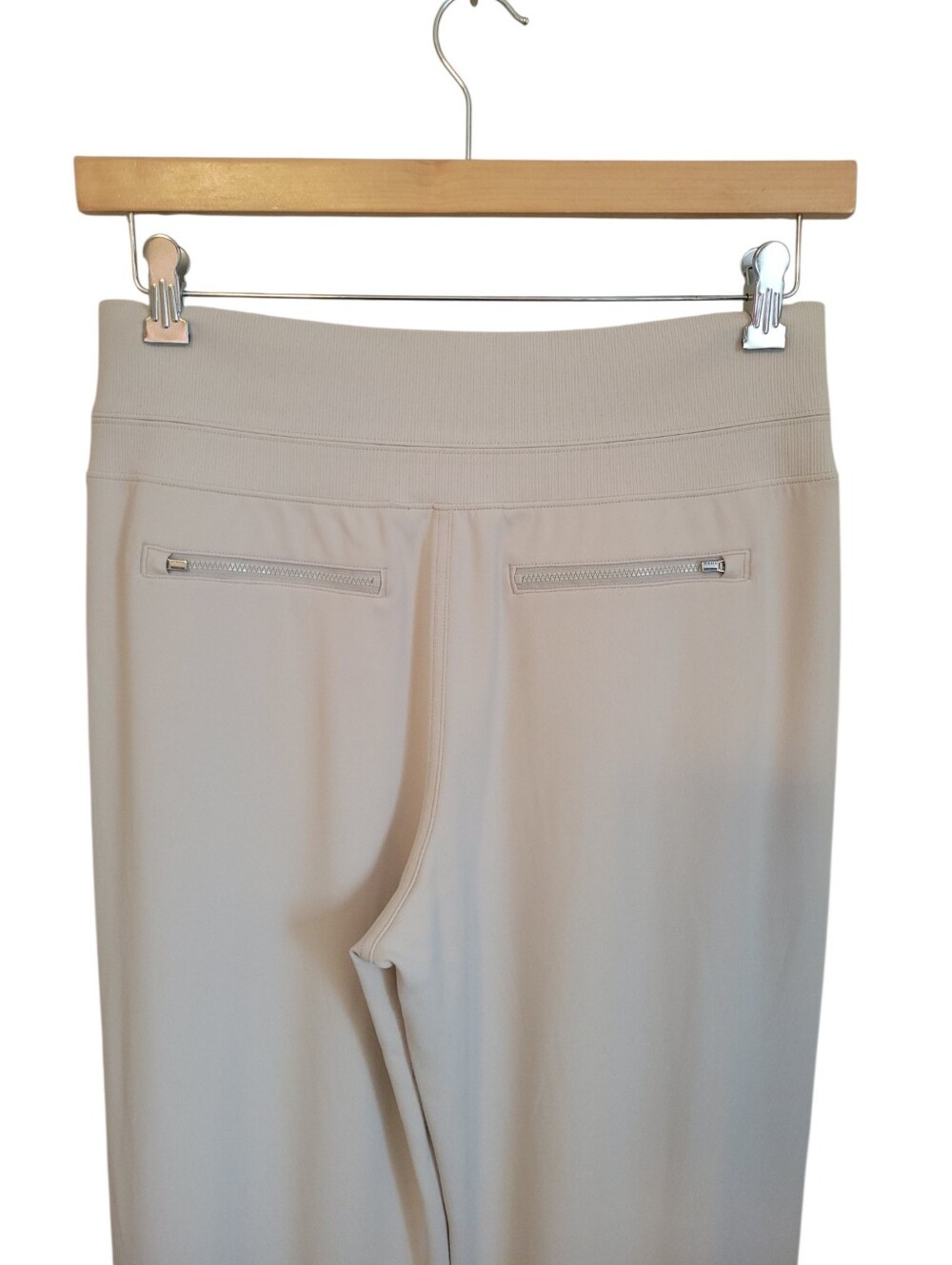 Athleta Venice Flare Pant M Abalone Gray High Rise Travel Yoga Wide Leg Soft - Picture 8 of 11